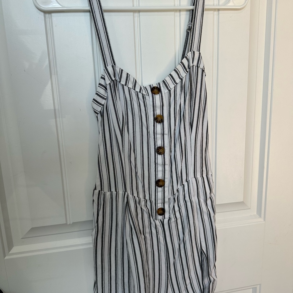 Hollister Black and White Striped One Piece